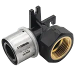 Codo hembra con placa PPSU, referencia P-K212016LP de la serie Klimapress PPSU LP de Heliroma. Medida: 16x1/2.